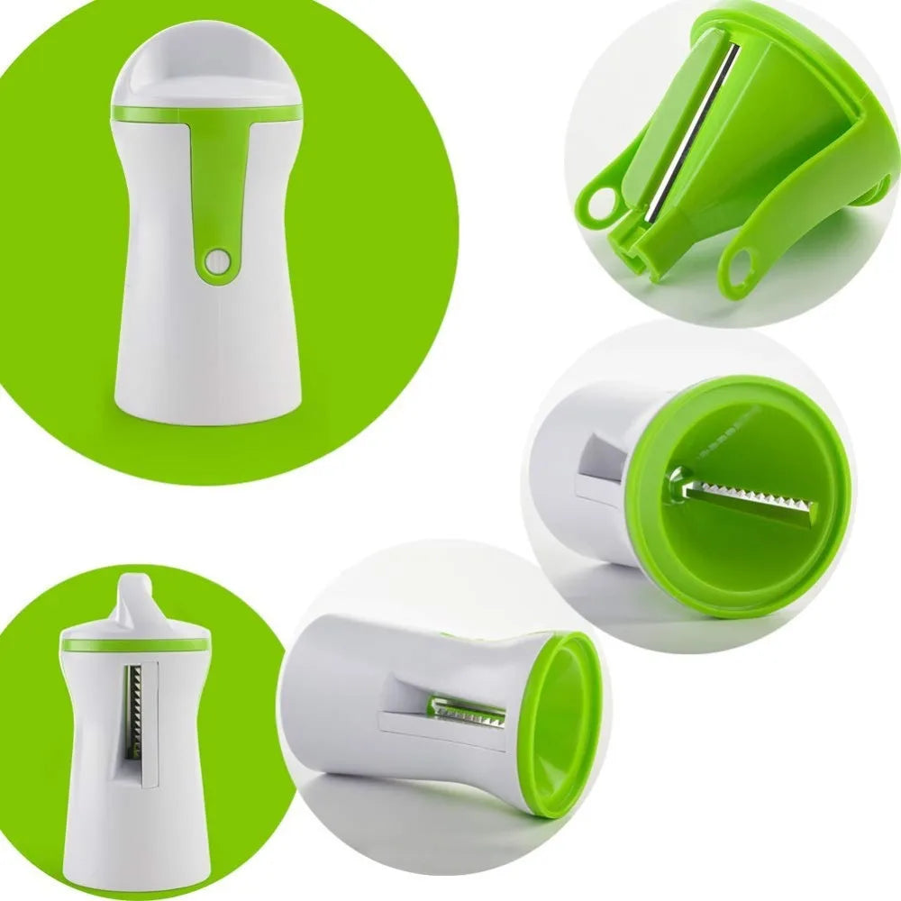 Portable Spiralizer Vegetable Slicer Handheld Spiralizer Peeler Stainless Steel Spiral Slicer for Potatoes Zucchini Spaghetti