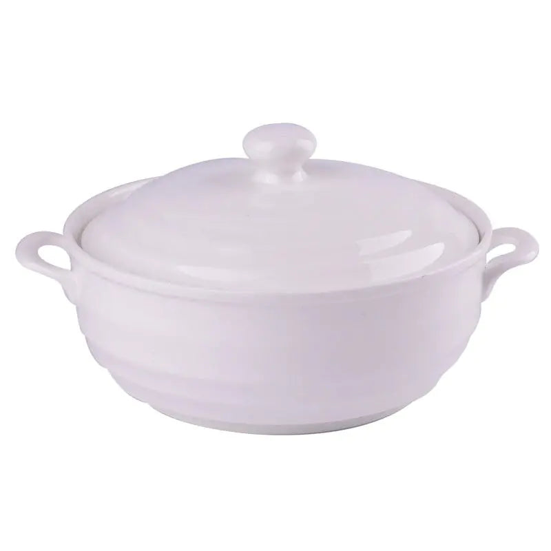 1.4L Ceramic Soup Bowl with Lid