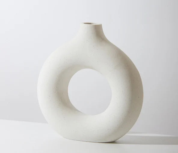 Ceramic Donut Flower Vase