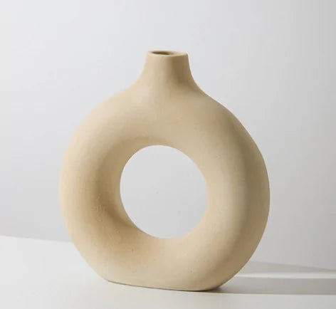 Ceramic Donut Flower Vase